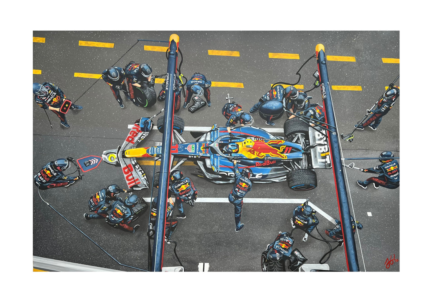 Checo Perez Pit Stop