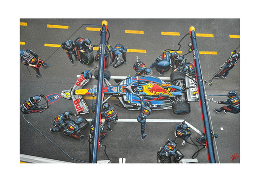 Checo Perez Pit Stop